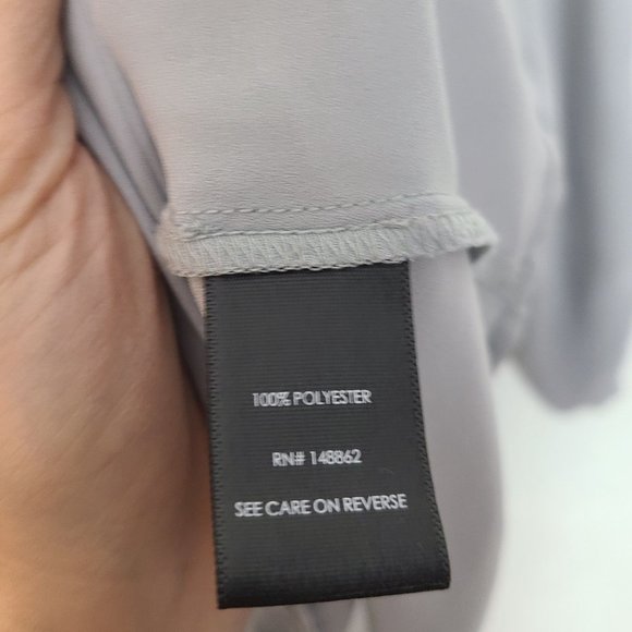 Torrid Womens 2X Gray Split Neck Harper Georgette Pullover 3/4 Sleeve Blouse - Picture 7 of 9